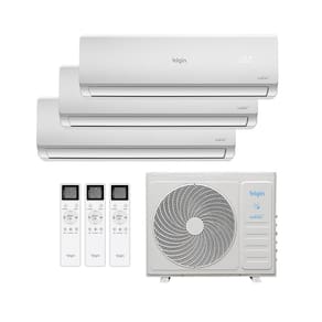 Ar Condicionado Multi Split Elgin Inverter Total Plus 27.000 Btus (Hi Wall 12.000 + 2x Hi Wall 9.000) Quente e Frio 220v R-32