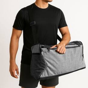 Bolsa Academia Treino Passeio Praia Mala de Viagem Grande Cinza 39 litros