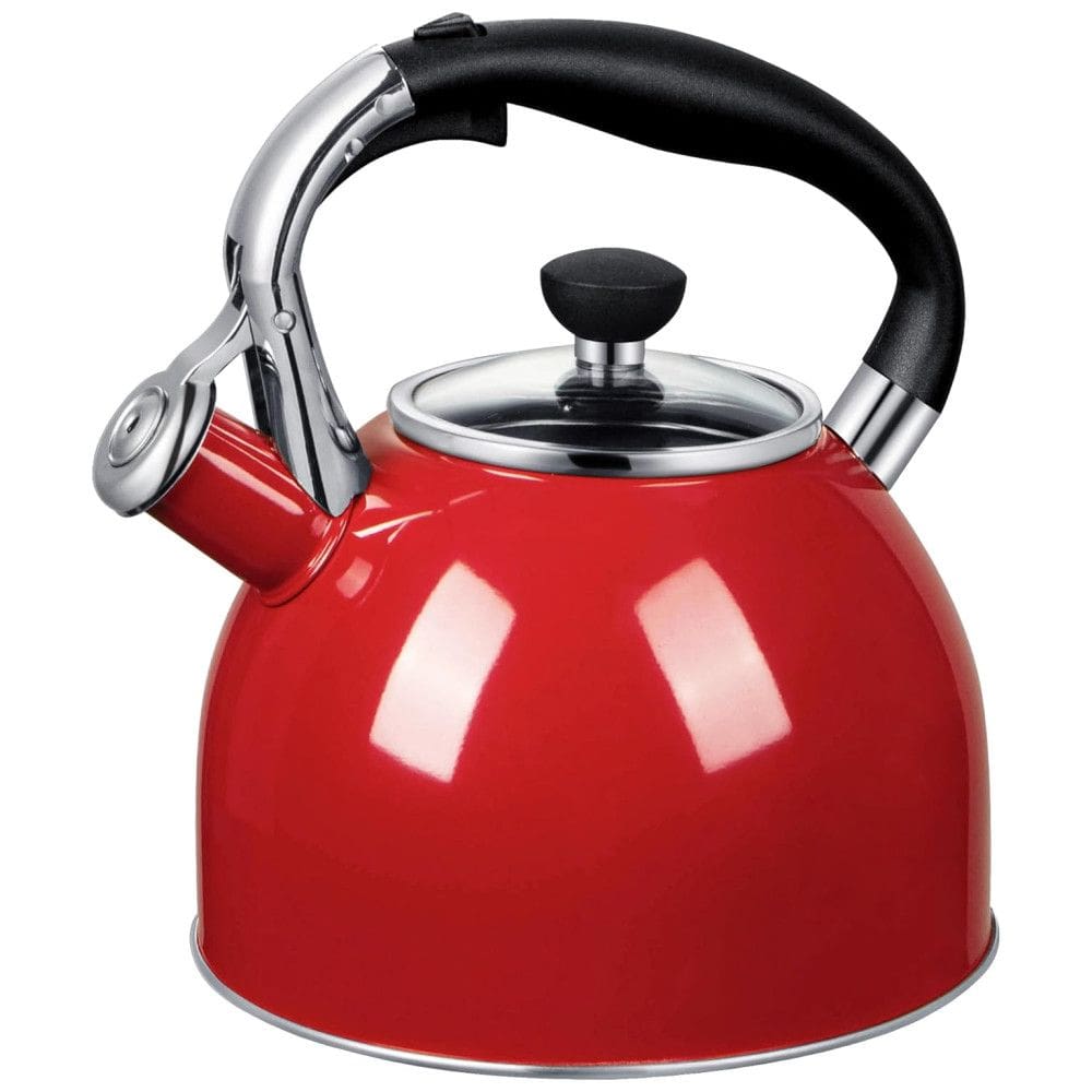 Rorence R T 11R Chaleira de Chá 2.5L com Apito, Aço Inoxidável, Vermelha