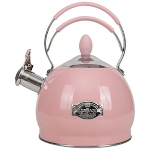 Chaleira de Chá LUXGRACE 2.5 Litros em Aço Inoxidável com Apito, Rosa