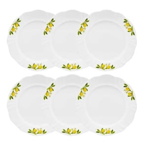 Jogo de 6 Pratos Rasos 29 Cm Soleil Limoni Oxford