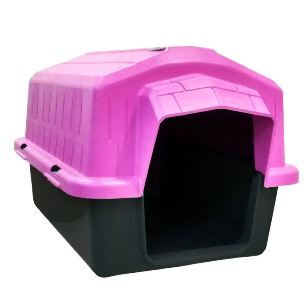 Casa Casinha Pet Cachorro Gato N6 Plástico Alvorada Rosa