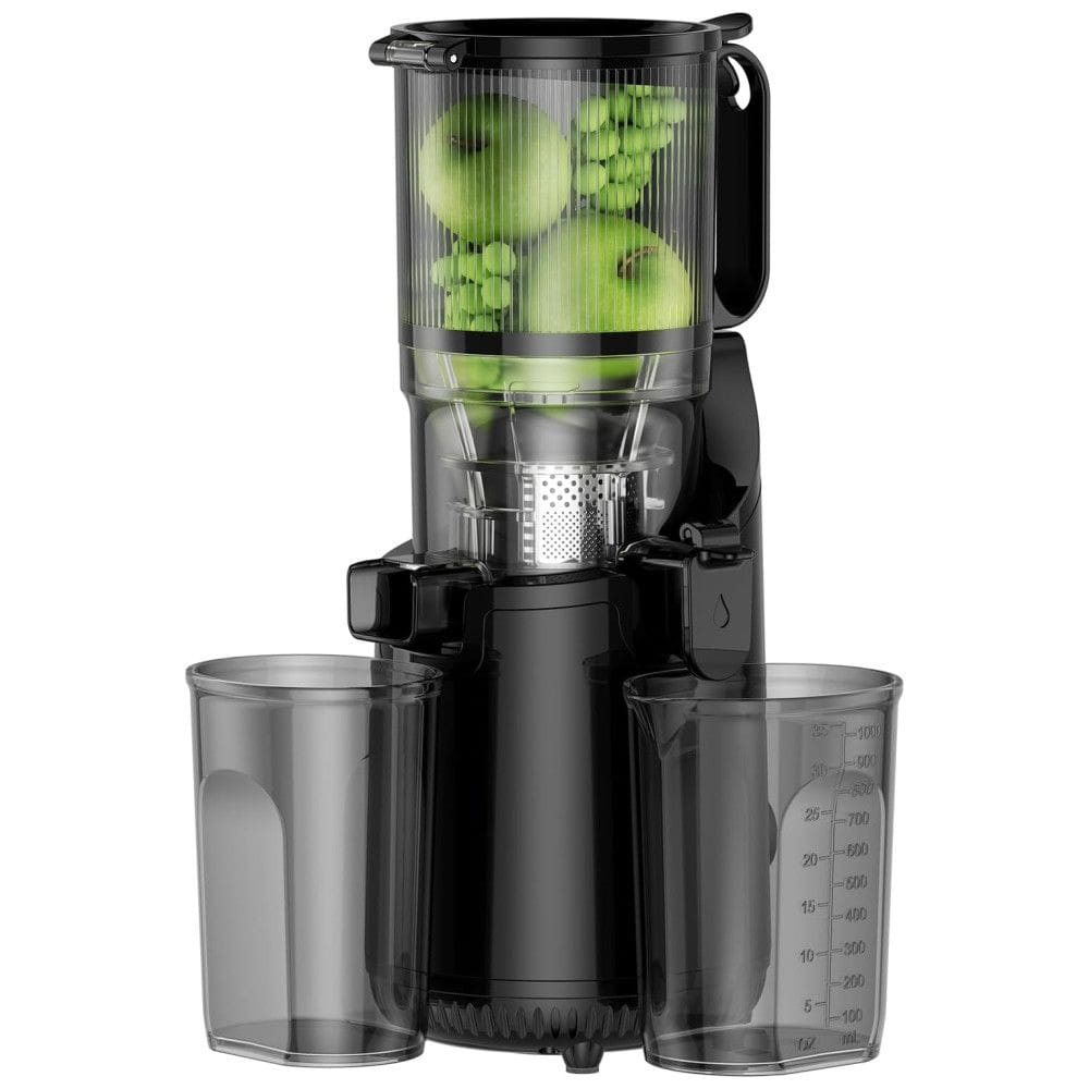 Extrator de Suco a Frio Amumu, Máquina de Mastigação Lenta com Boca de Alimentação Extra Grande de 13,7cm para Frutas e Vegetais Inteiros,