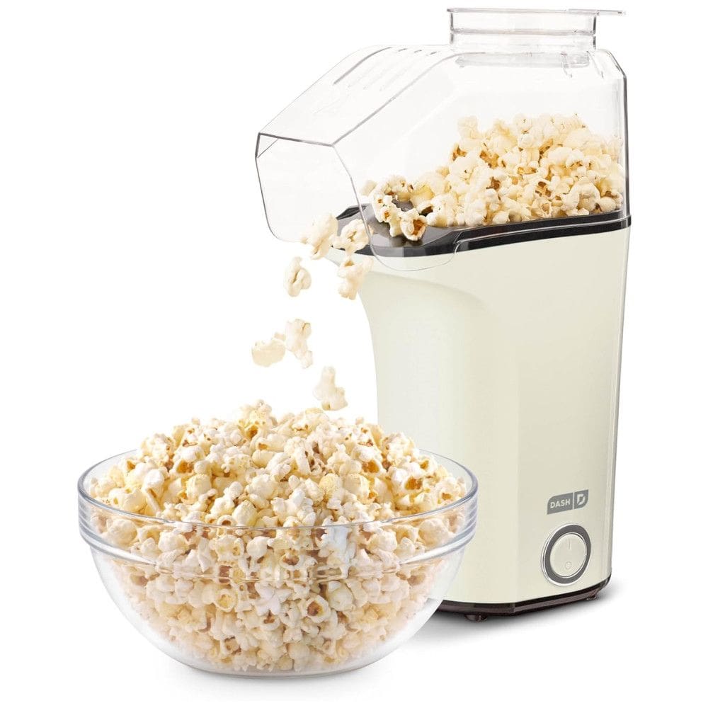 Pipoqueira DASH Hot Air Popcorn Popper com Copo Medidor para Medir Milho de Pipoca e Derreter Manteiga, 16 Copos Branca