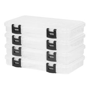 Caixa de equipamento Plano ProLatch 3650 Stowaway, pacote com 4 unidades, transparente