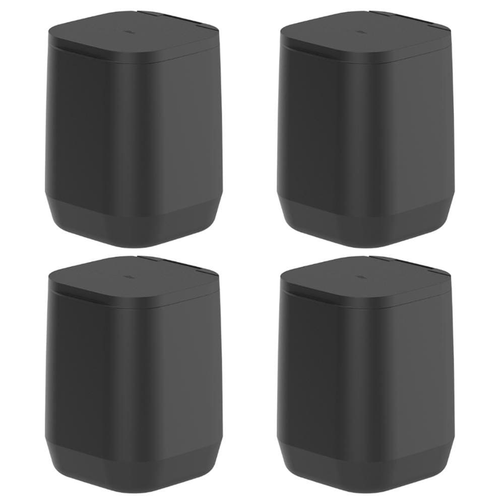 Kit 4x Lixeira de Piso e Parede 6L Ou Aura Preto