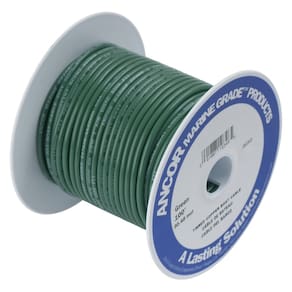 Fiação de barco elétrica primária de cobre estanhado de nível marítimo Ancor 182303 (calibre 16, verde, 7,62 m)