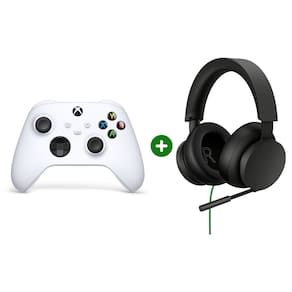 Controle Sem Fio Xbox Series X/S Xbox One PC Bluetooth + Headset Gamer com fio Xbox 8LI-00001 - Microsoft