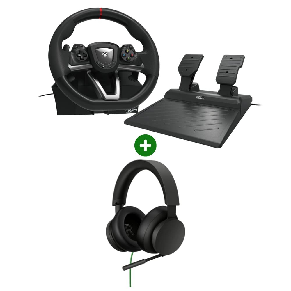 Volante Hori Xsx Racing Wheel Overdrive Para Xbox One X S Cor Preto + Headset Gamer com fio Xbox 8LI-00001 - Microsoft