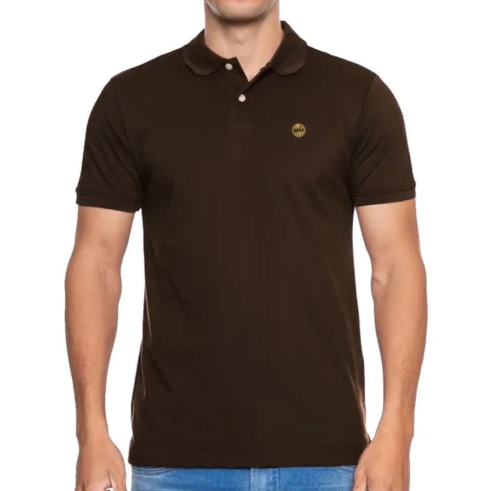 Camisa Polo Masculina HD Piquet Marrom H0243