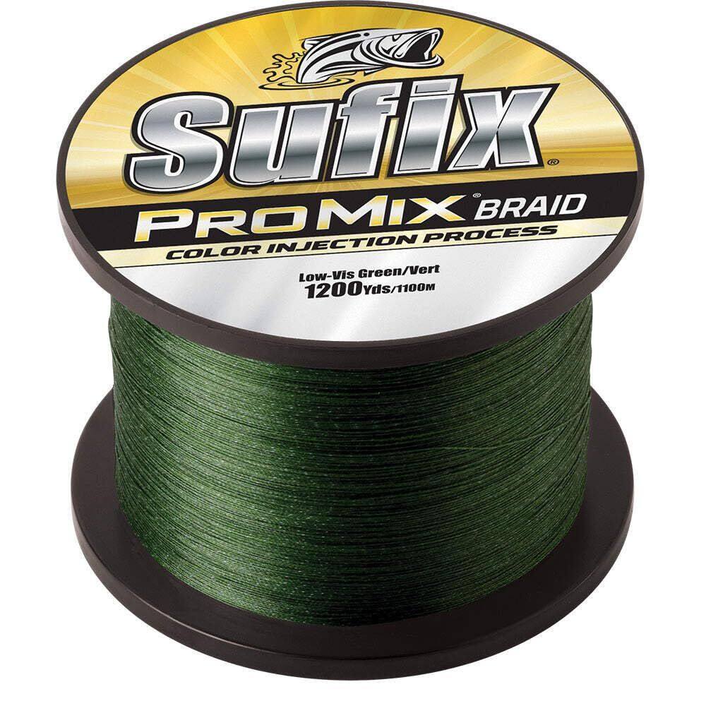 Linha de pesca Sufix ProMix Braid 6,8 kg Low-Vis Green - 1097 m
