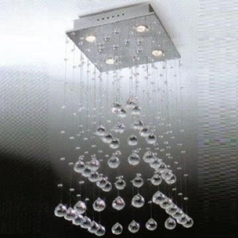 Lustre para sala, quarto, cozinha, sala de jantar, Hall em Cristal K9 Base 30x30
