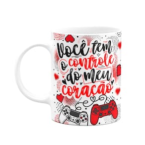 Caneca Gamer Namorados - Você tem o controle do meu coração