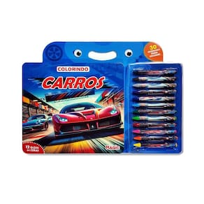 Colorindo Carros Livro com Giz de Cera - Ciranda Cultural