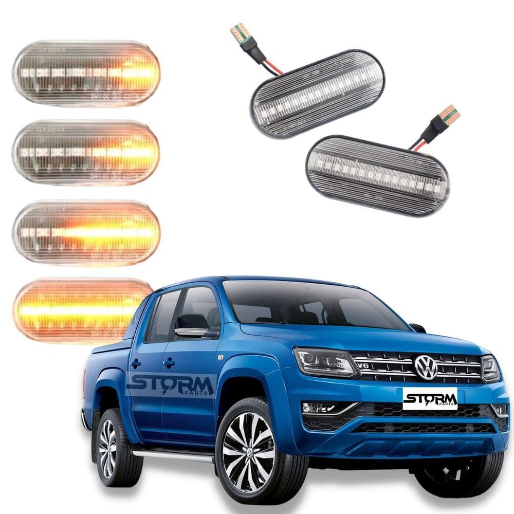 Par De Seta Pisca Sequencial Vw Amarok Volkswagen Luz Led
