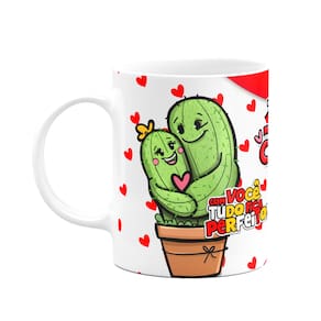 Caneca Namorados Caquitinhos - Kitkero - 325ml