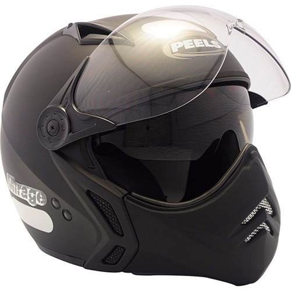 Capacete Moto Peels Mirage New Classic Preto Fosco