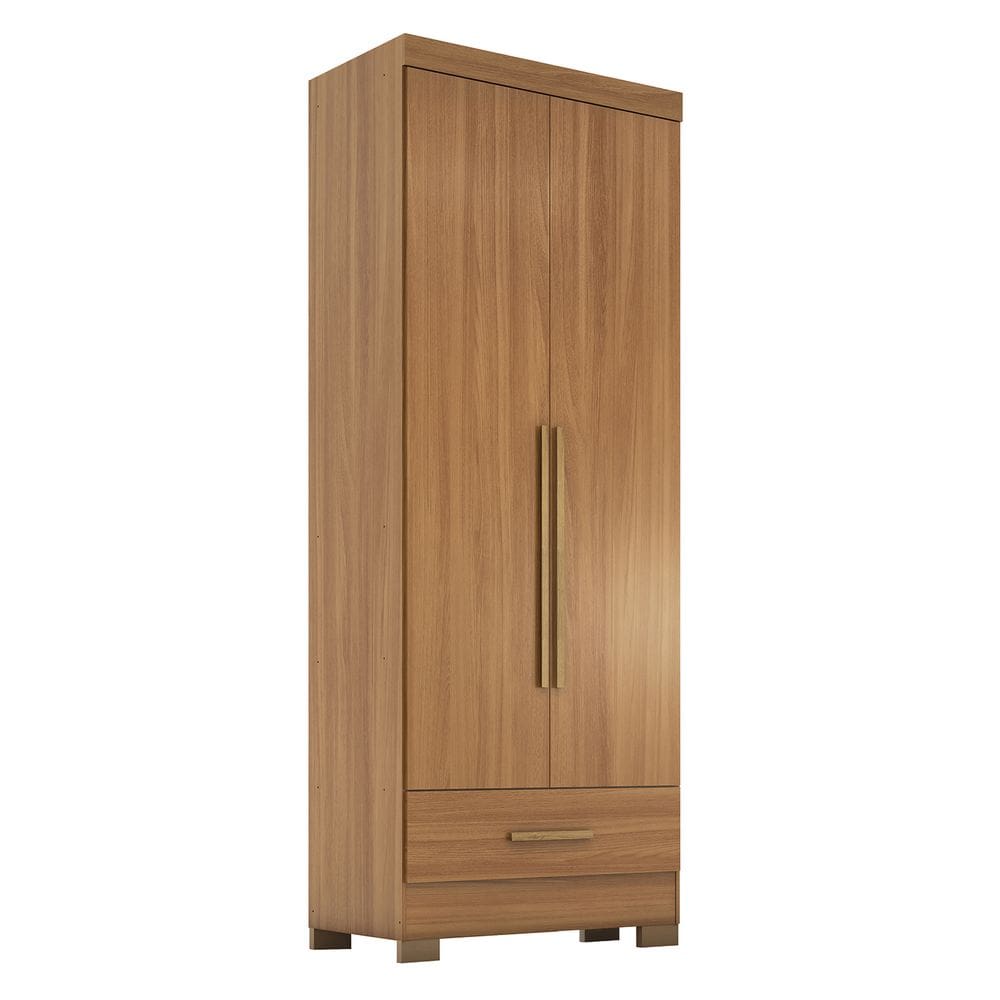 Guarda Roupa Roupeiro Multiuso Smart Plus 2 Portas 1 Gaveta Cinamomo - Rodial Móveis
