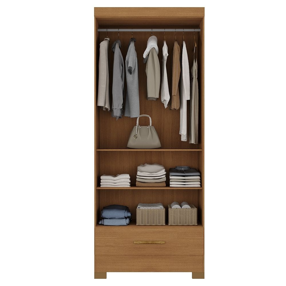 Guarda Roupa Roupeiro Multiuso Smart Versatile 1 Gaveta Sem Portas Cinamomo - Rodial Móveis
