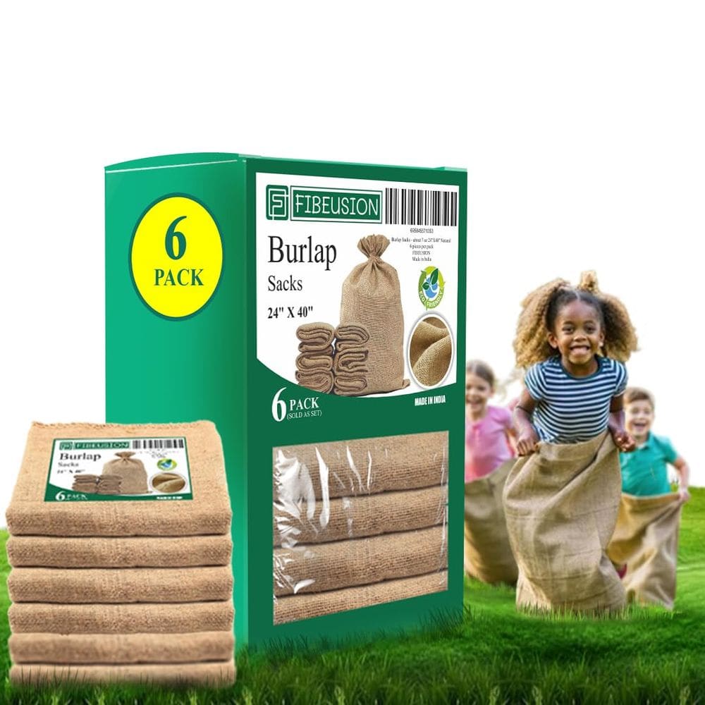 Conjunto de sacos de serapilheira FIBEUSION Heavy Duty, reutilizável, com capacidade de 50 kg