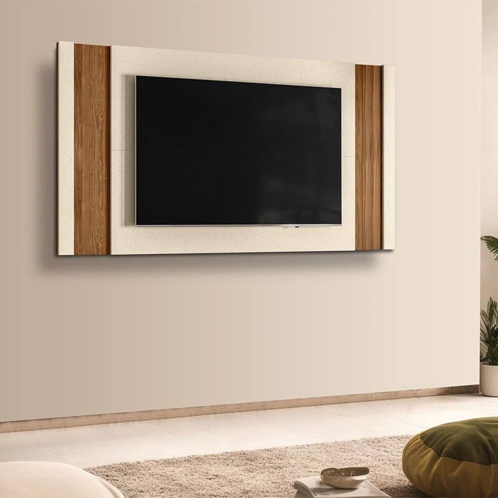 Painel Extensivo para Tv até 65 Polegadas Real Pérola Metalizado/Cinamomo Mel
