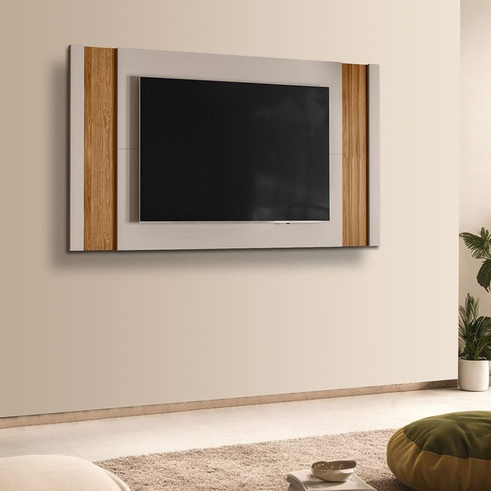 Painel Extensivo para Tv até 65 Polegadas Real Grigio Fosco/Cinamomo Mel