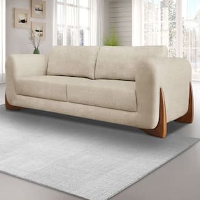 Sofá 2 Lugares 160cm X 88cm Boucle Djon Bege