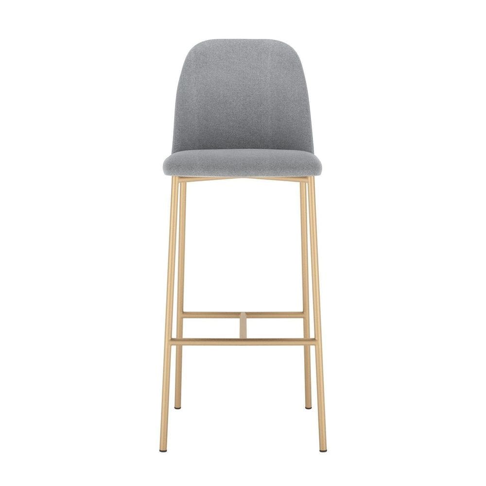 Banqueta Alta de Aço 107,4cm X 43cm Lucille DOURADO/STONE
