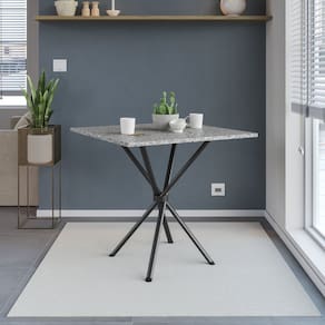 Mesa para Cozinha 70cm X 70cm X 77cm Leia Preto /Ocre