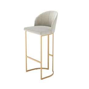 Banqueta Alta de Aço 99cm X 47cm Beverly DOURADO/SOFT PALHA