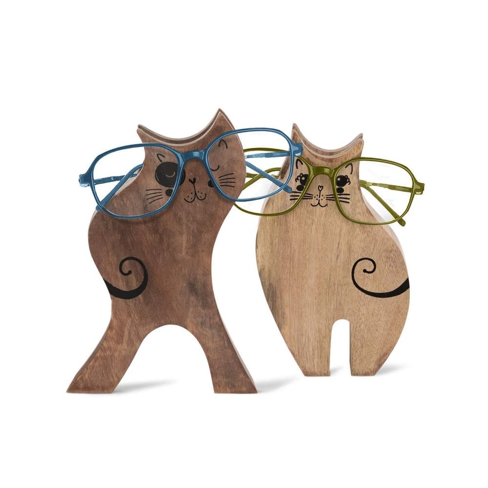 Suporte de óculos Storeindya Wooden Spectacle Holder Cat Couple