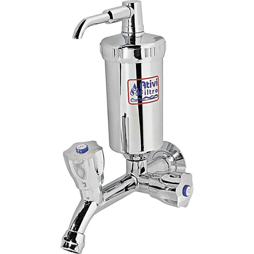 Torneira Fixa com Filtro 402 Ativi Filtro Cromada