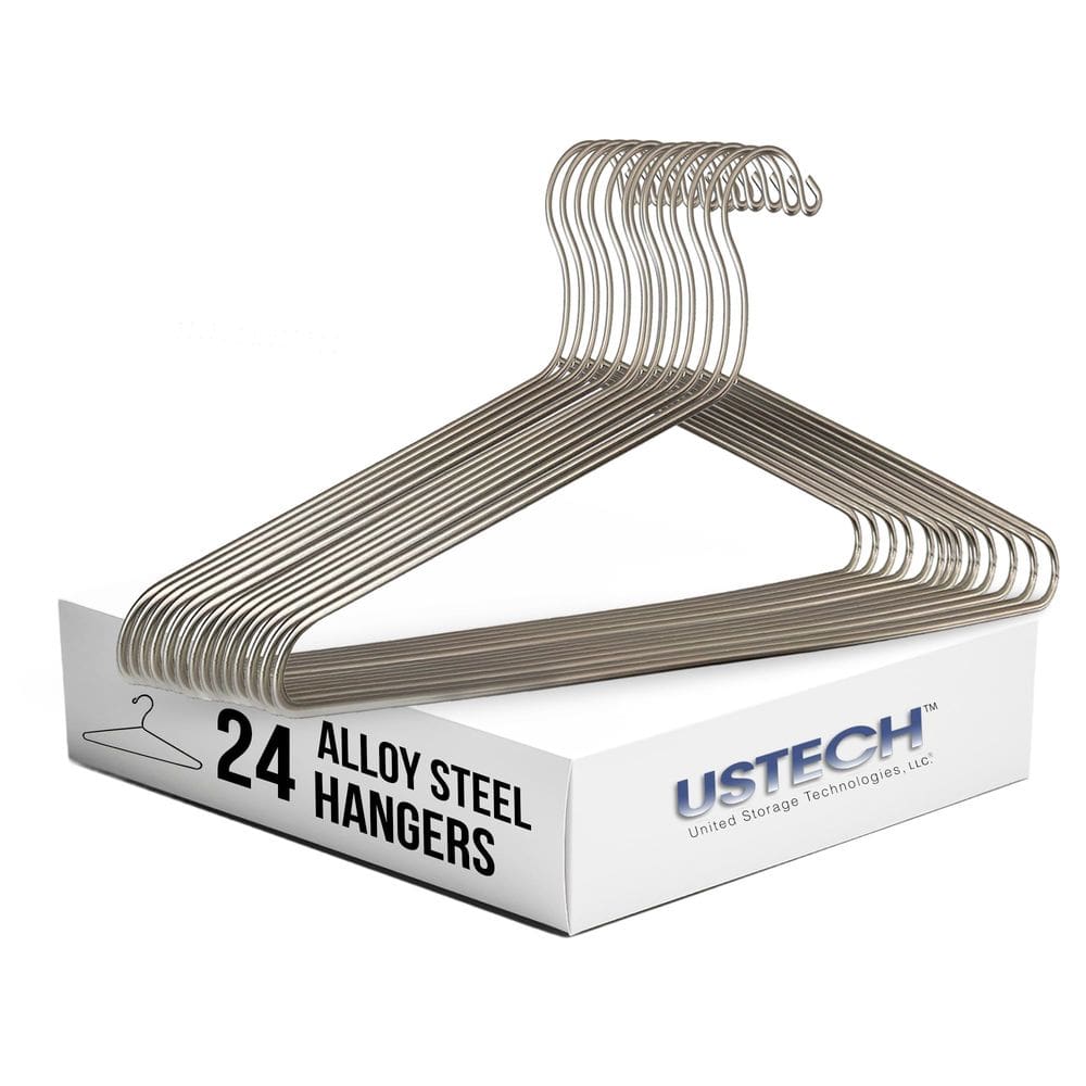 Ganchos de arame USTECH em aço inoxidável, pacote com 24 unidades, Heavy Duty