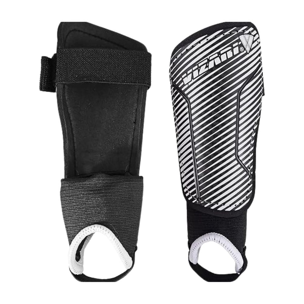 Caneleiras de futebol Vizari Matera para adultos e crianças em preto/branco