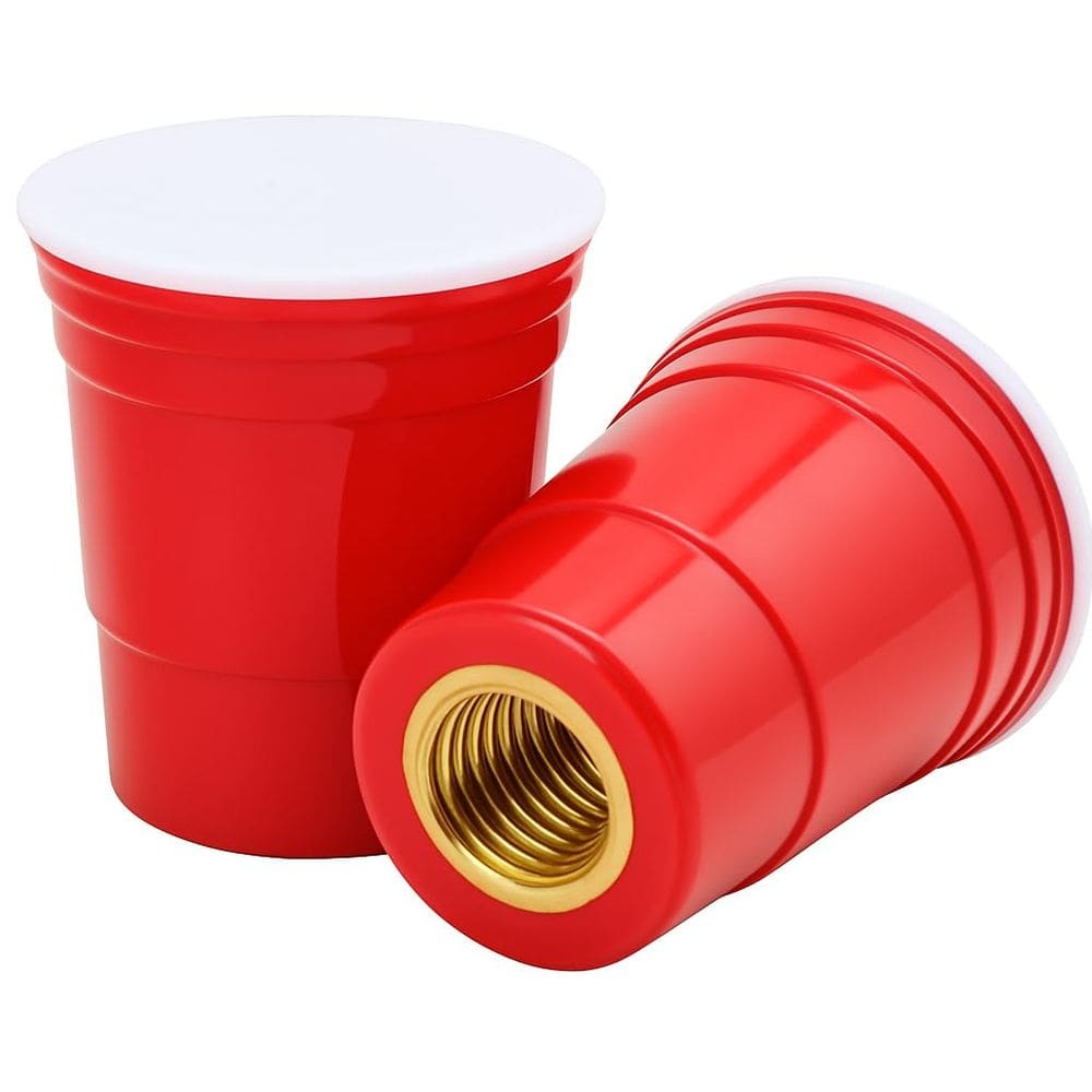 Tampas de haste de válvula de pneu Red Cup Living Durable, conjunto de 2