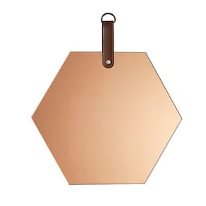 Espelho Hexágono em Vidro Cobre 25x25 Cm D´rossi
