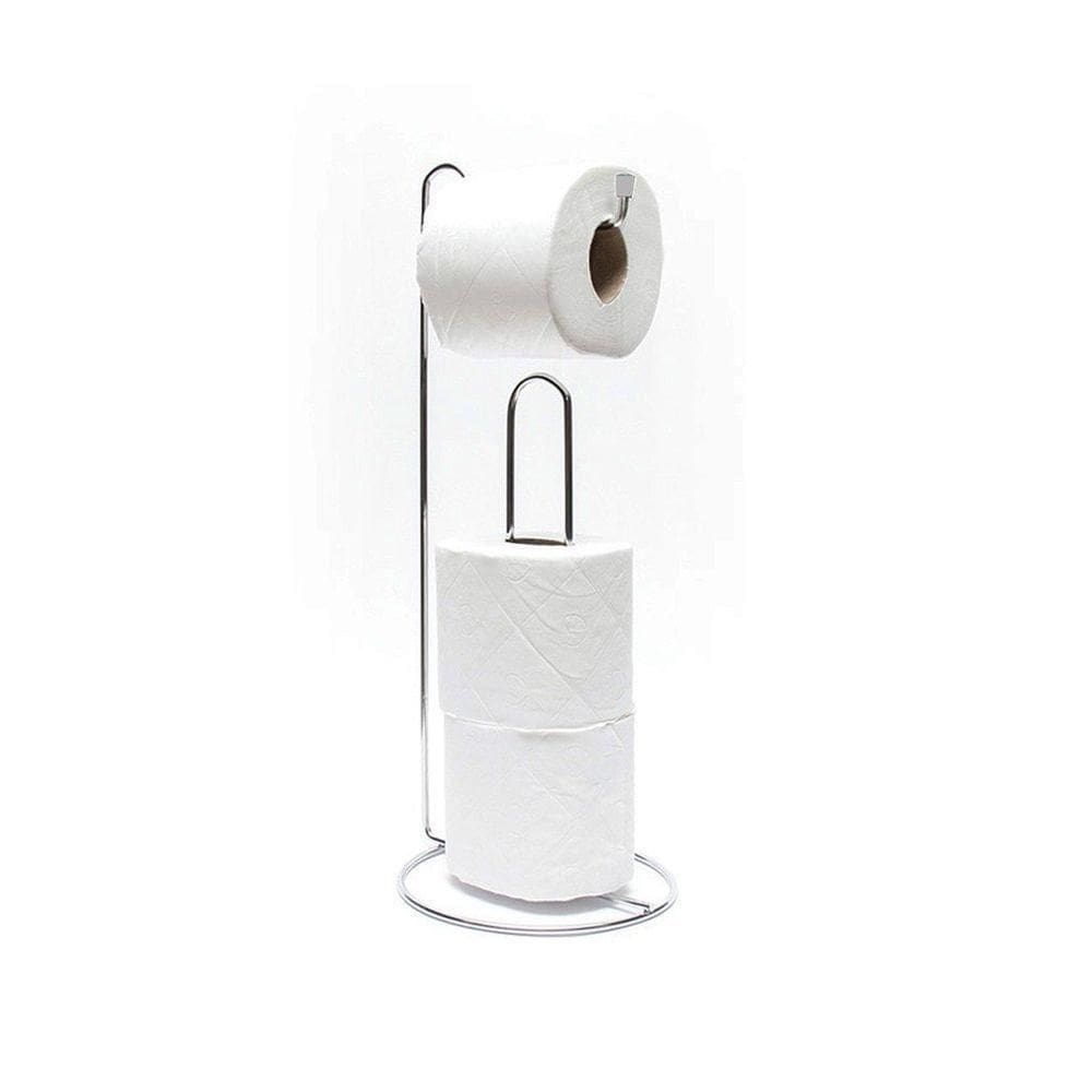Porta Papel Higiênico De Chão Para 3 Rolos - Stolf Cromado