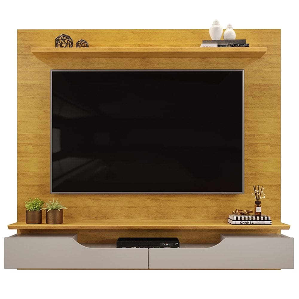Painel Para Tv 60 Pol 2 Portas 160 cm Levi Cedro Bali Dj Moveis