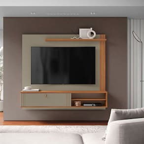 Painel para TV até 65 Polegadas Laredo 160cm Grigio Fosco / Cinamomo Mel