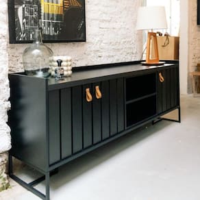 Rack para Sala de Estar Trendy Moderno Preto