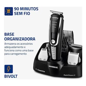 Aparador de Pelos Mondial Super Groom 11 BG-05 Bivolt