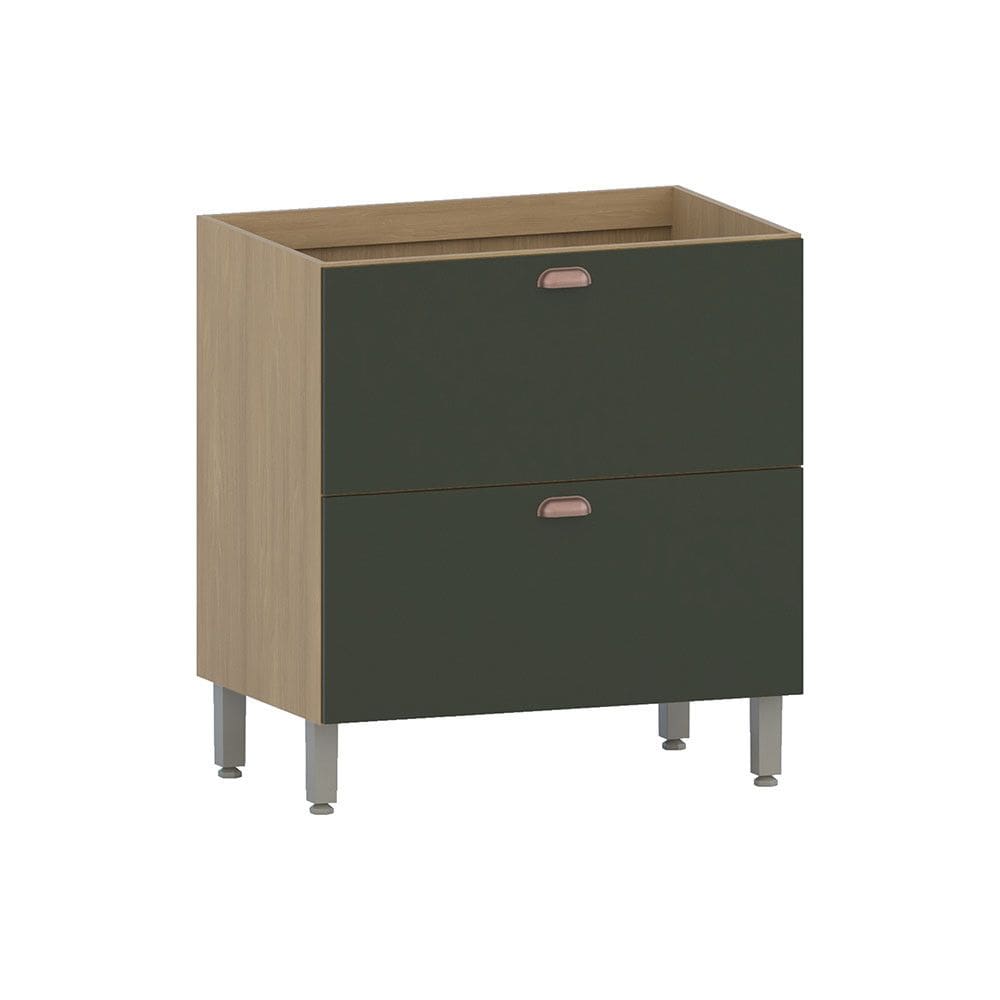 Balcão de Cozinha sem Tampo 80cm 1 Porta e 1 Gavetão Classic Luciane Móveis