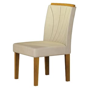 Cadeira para Mesa de Jantar Lorena Plus MDF Freijó Joli Palha - Leifer Móveis