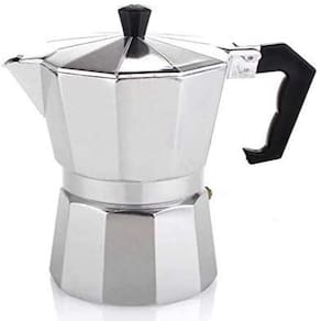 Cafeteira Italiana Moka 3 Xicaras Pequena Chaleira Em Aluminio Para Café Agua Cha Manual Profissional Com Alça