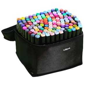 Kit De Canetas Marcador Permanente PontaDupla Touch 120Cores