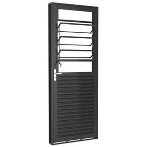 Kit Porta Ramassol Romex Aço, Abertura à Direita, Cinza, 215 x 83 cm