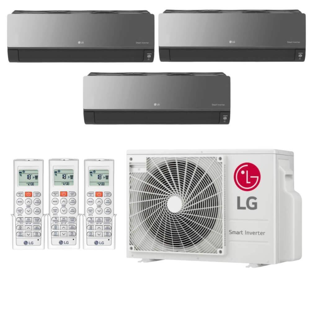 Ar Condicionado Tri Inverter Hi Wall LG Artcool 21000 BTUs (9000 Hi Wall + 9000 Hi Wall + 12000) Quente/Frio Z3UW21GFB1.AWGZBR1 - 220V