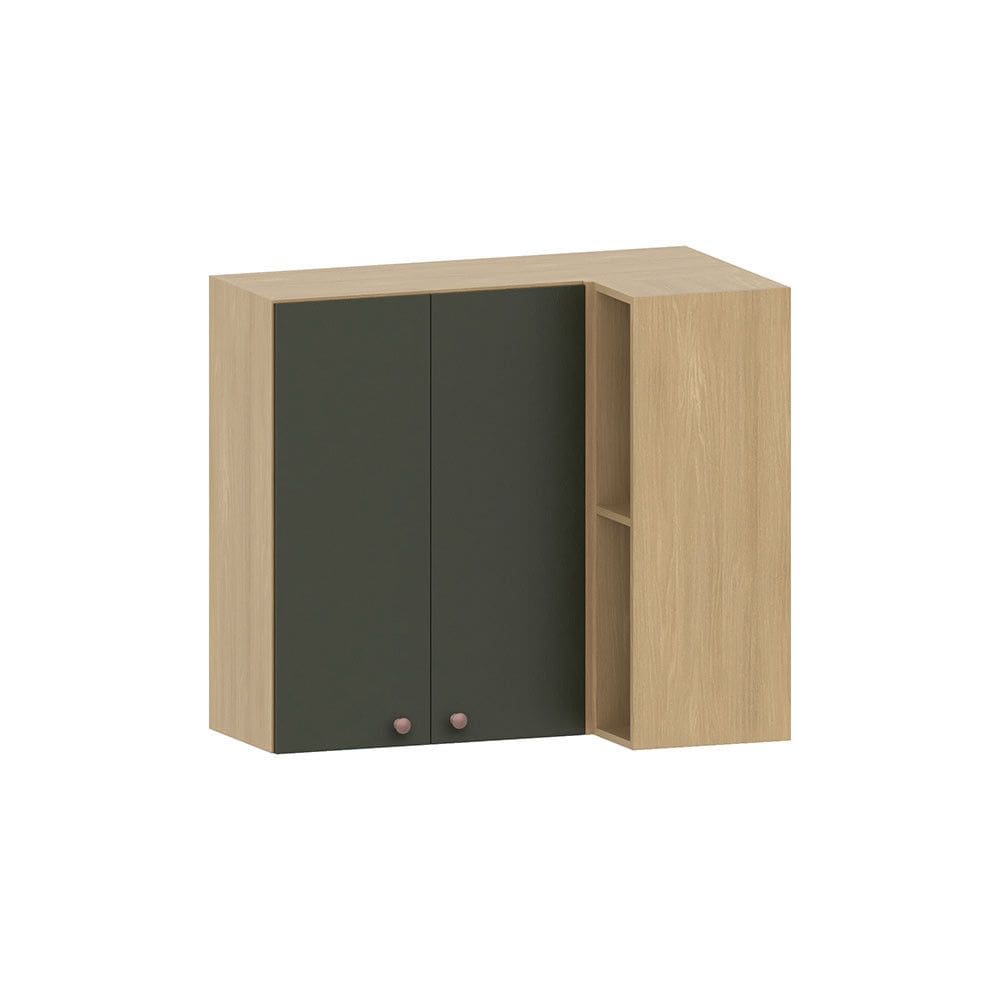 Armário Aéreo de Cozinha Canto Reto 95cm 2 Portas Classic Luciane Móveis