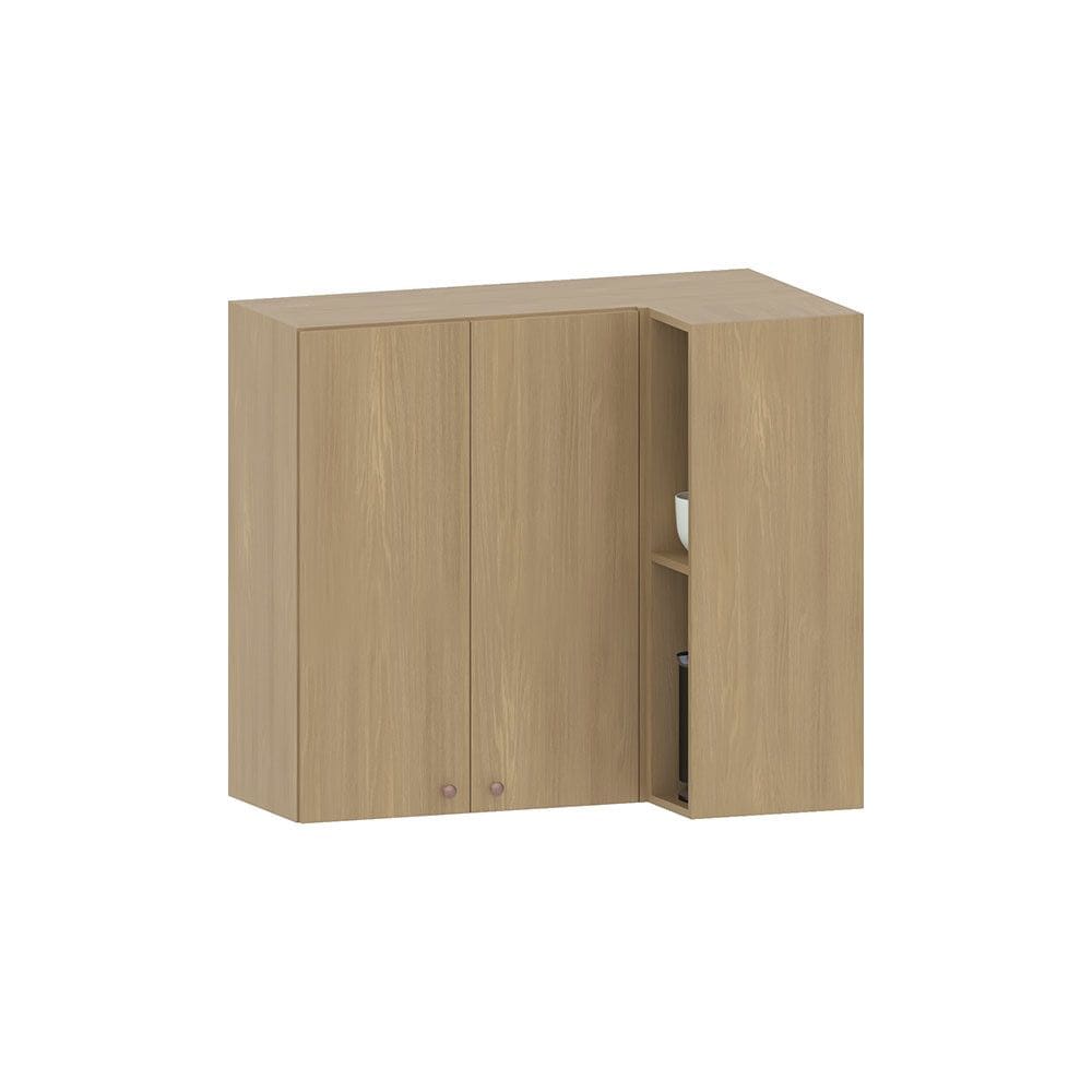 Armário Aéreo de Cozinha Canto Reto 95cm 2 Portas Classic Luciane Móveis