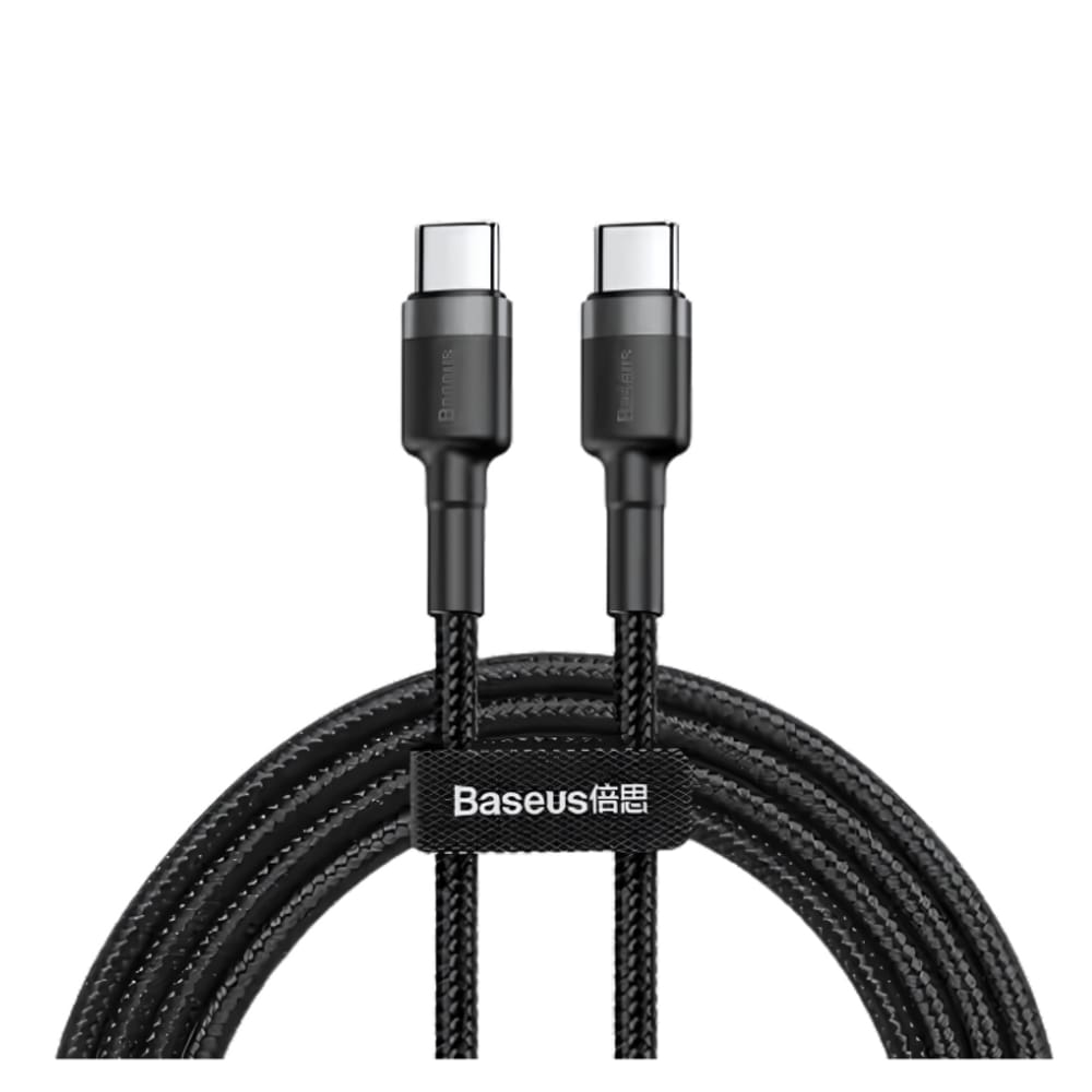 Cabo USB-C Para USB-C Baseus 1M PD De Carregamento Rápido 100W Preto - CATKLF-DLG1